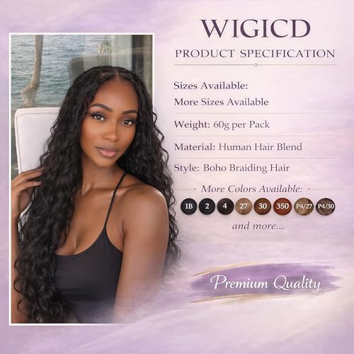 Boho Braiding Hair 20 Inch Deep Wave 2 Pack