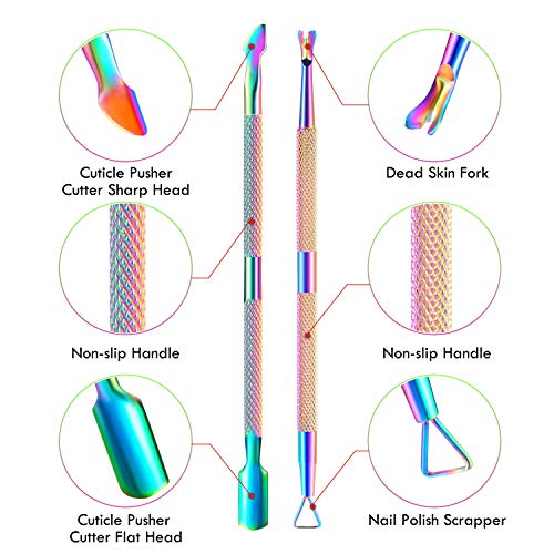 5-in-1 Cuticle Trimmer Set - Professional Stainless Steel Manicure Pedicure Tools