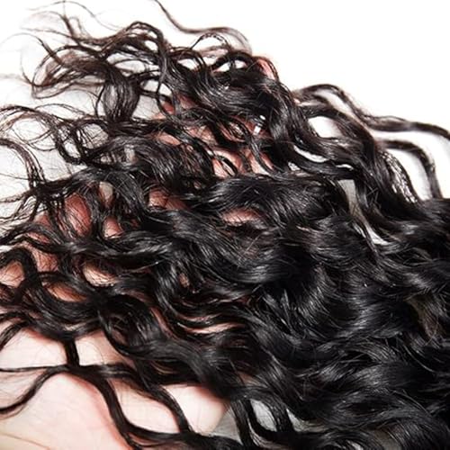 Water Wave Human Hair Bundles 8 Inch 100g Natural Black
