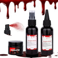 Fake Blood Makeup Kit - 3 Realistic Formulas for Halloween Costumes