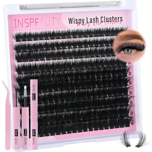 80D Wispy Lash Clusters Kit 8-16mm with Bond & Tweezers