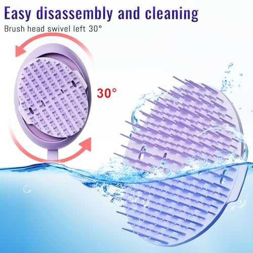 Electric Scalp Massager with Ionic Hair Growth Brush - Purple