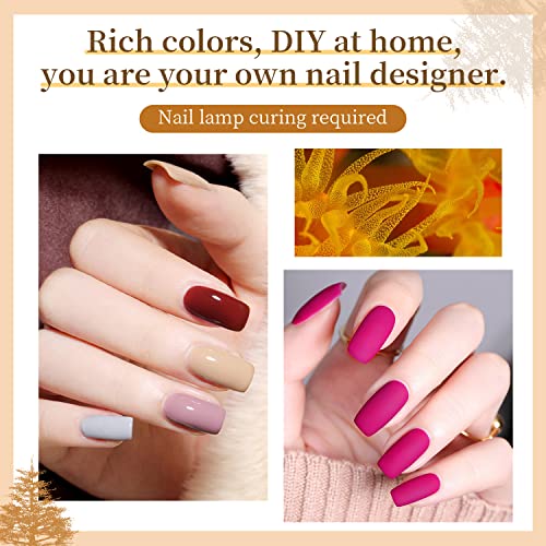 JODSONE 60 Pcs Gel Nail Polish Set - 55 Colors with Base & Top Coats