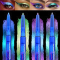 4PCS Chameleon Metallic Eyeshadow & Eyeliner Gel Pencil Set ? Multichrome Shifting Colors Glitter Eye Makeup, Waterproof Long-Lasting Smudge-Proof Duochrome Pencil for Multi-Dimensional Looks