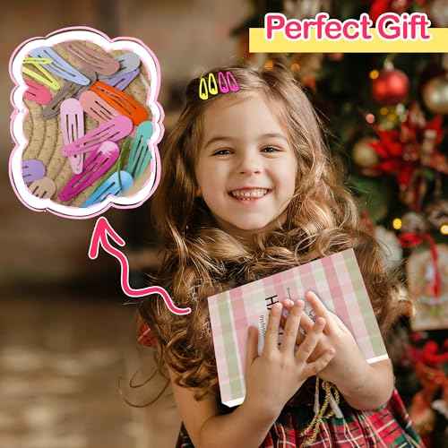 120 Pcs Snap Hair Clips Hair Barrettes,2 Inch Barrettes Metal Snap Clips Candy Color for Women Girls(40 Colors)
