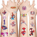 Spiderman Temporary Tattoos for Kids - 10 Sheets
