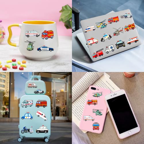 96 PCS Emergency Vehicle Temporary Tattoos - Party Favors