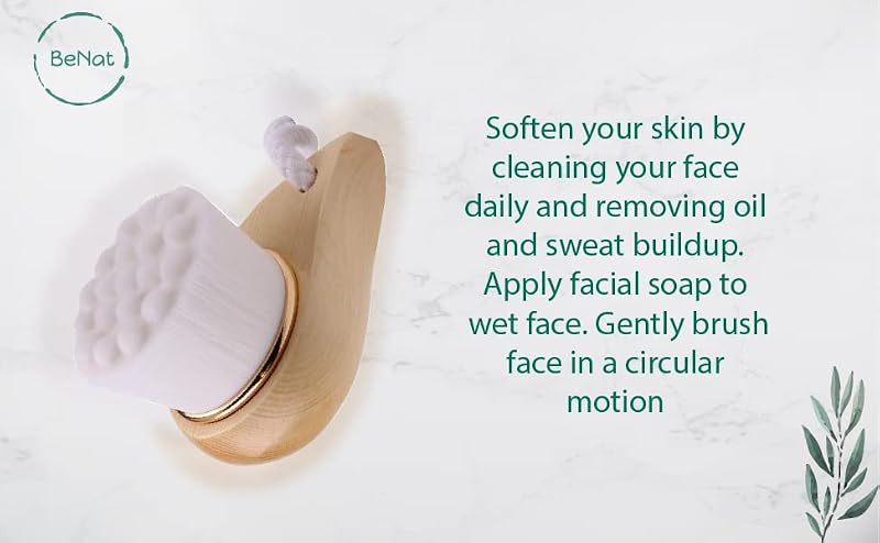 Bamboo Facial Cleansing Brush – Soft Exfoliating Skin Care
