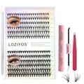 Clusters Kit Wispy Eyelash Cluster Natural DIY Lash Extension Kit 8-14mm 30D 40D Individual Lashes Kit with Lash Bond and Seal Waterproof Lash Tweezers for Self Use (30D&40D£¬8-14mm,Kit)