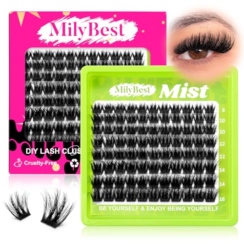 MilyBest Fluffy Wispy Lash Clusters - 88pcs D Curl 8-16mm