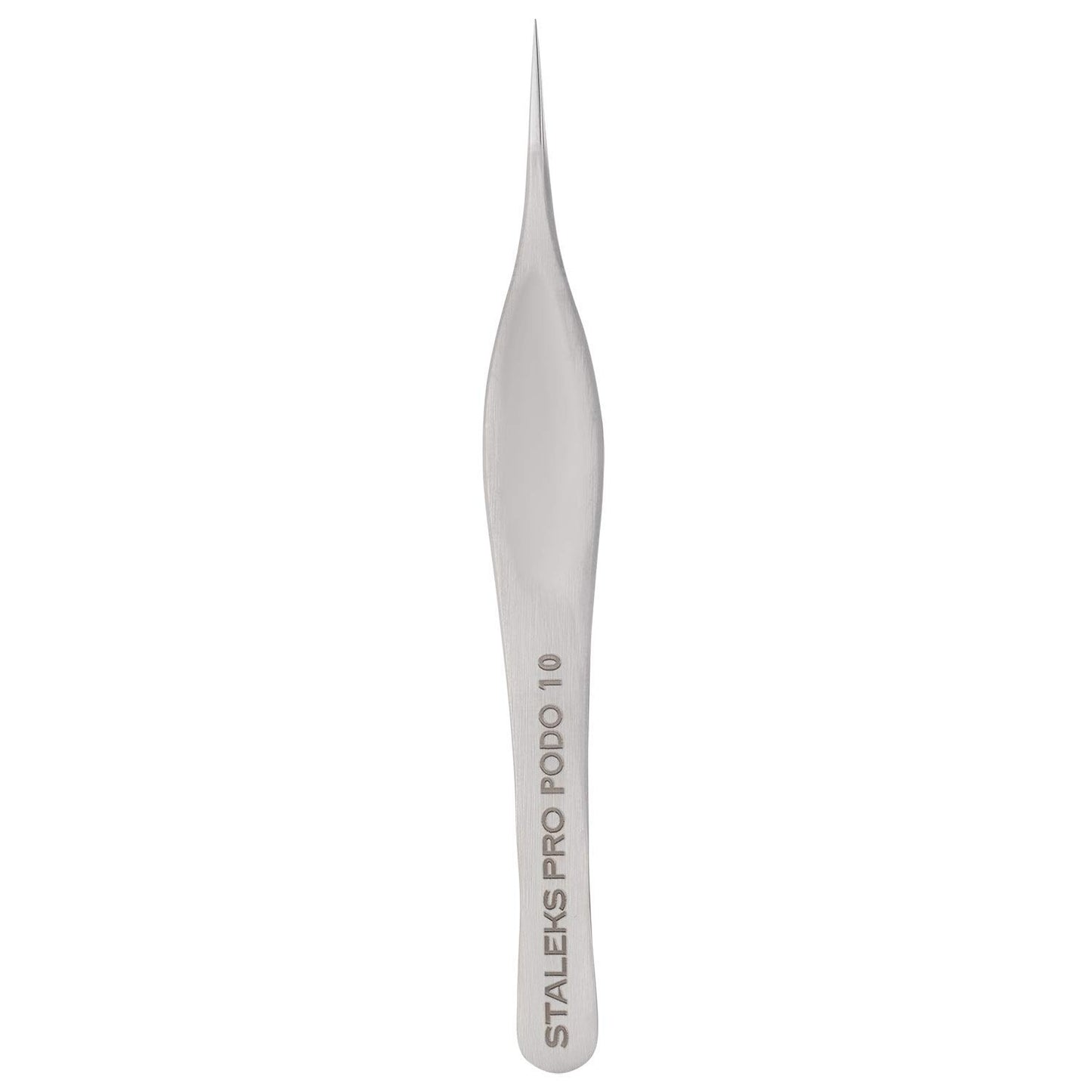 Staleks PODO 10 Podology Splinter Tweezers – Long Thin Working Part – Ideal for Ingrown Nail Removal, Calluses, and Foreign Body Extraction