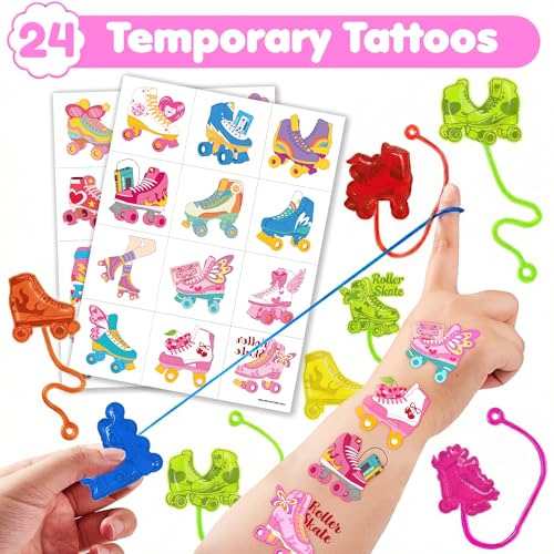 48pc Roller Skating Stick Hands & Temporary Tattoos Party Favors