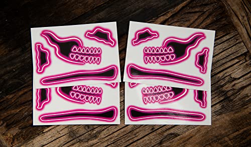 Neon Skull Face Temporary Tattoo - Glow in the Dark, Waterproof