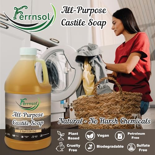 AP Castile Soap Liquid (1 Gallon) ? Unscented, Fragrance-Free, Refill ? Natural All-Purpose Soap for Home, Hands, and More ? Gentle, Non-Toxic formula ? 128oz - Made in USA