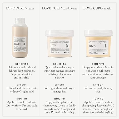 Davines LOVE Curl Hair Cream - Lightweight Leave-On Serum