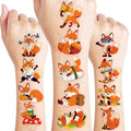 96 PCS Pre-Cut Fox Temporary Tattoos for Kids