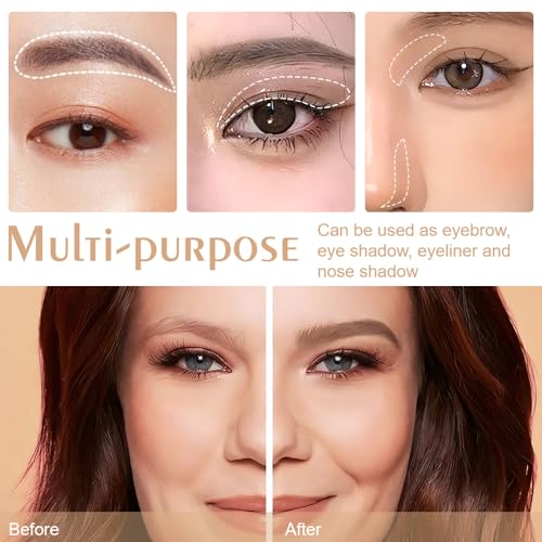 Eyebrow Powder Kit with Brush - 3 Color Brow Palette