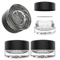 5ml Supercell Clear Glass Thick Child Resistant Containers ? Concentrate Storage Jars for Oil, Lip Balm, Wax, Cosmetics ? Premium PE Cap Seal Black Lid (10)