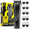 Pro Beard Trimmer for Men - Barber-Grade Cordless Electric Grooming Kit with 10 Guides & Taper Lever