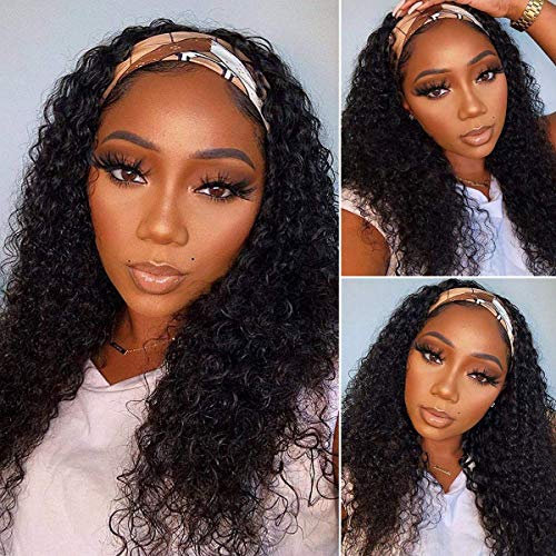 Celiarita Deep Wave Headband Wig 18" Human Hair