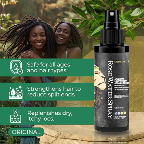 Lion Locs Rosewater Moisturizing Spray - Locs, Braids & Skin