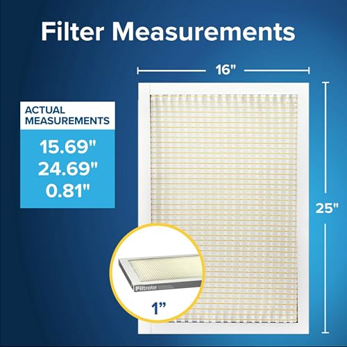 Filtrete 16x25x1 MERV 5 Air Filter - 6-Pack for HVAC Systems