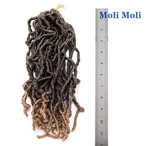 Moli Moli 10 Inch Nu Faux Locs Crochet Hair 6 Packs Short New Faux Locs For Women (T27)
