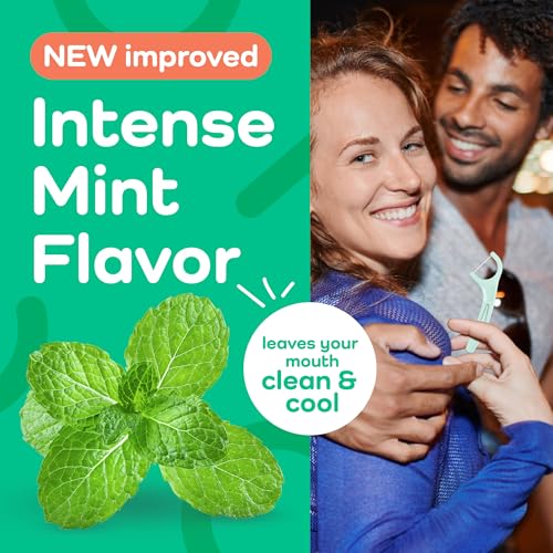 Plackers Micro Line Floss Picks - Intense Mint, 300 Count