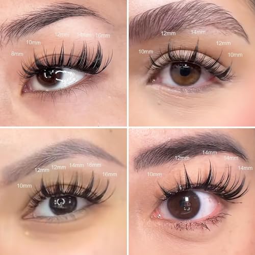 YASNAI Cluster Lashes 8-18MM Manga Eyelash Extensions 140pcs