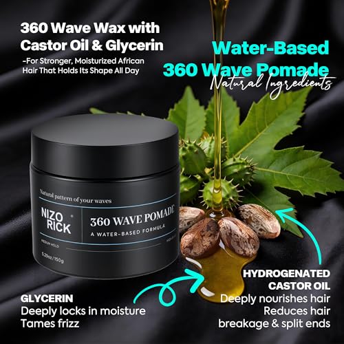 Men's 360 Wave Pomade 150g Water-Based Strong Hold