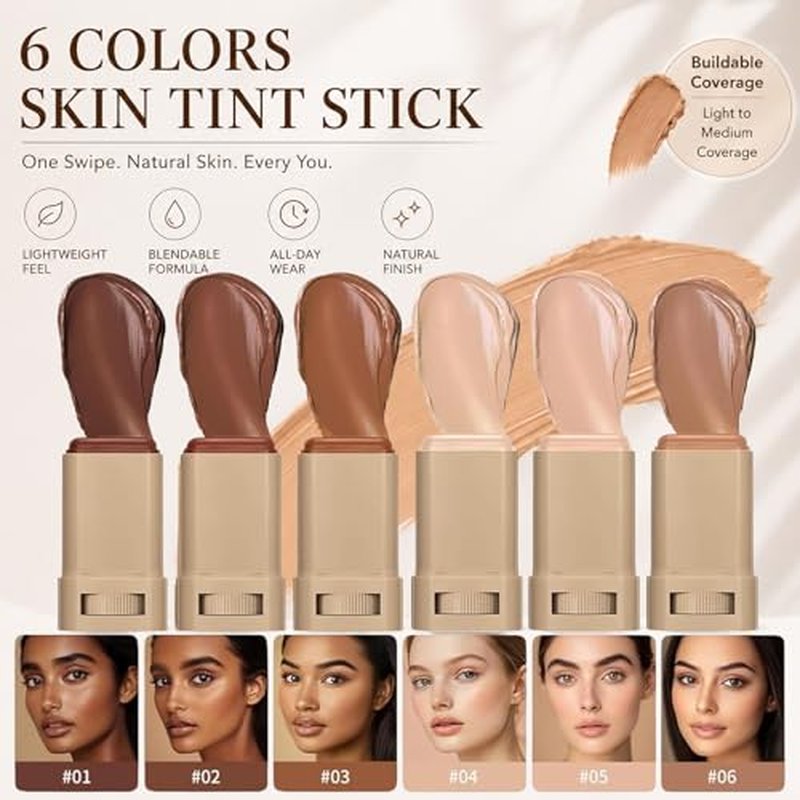 Vienflona 3-in-1 Skin Tint & Foundation Stick for Black Women