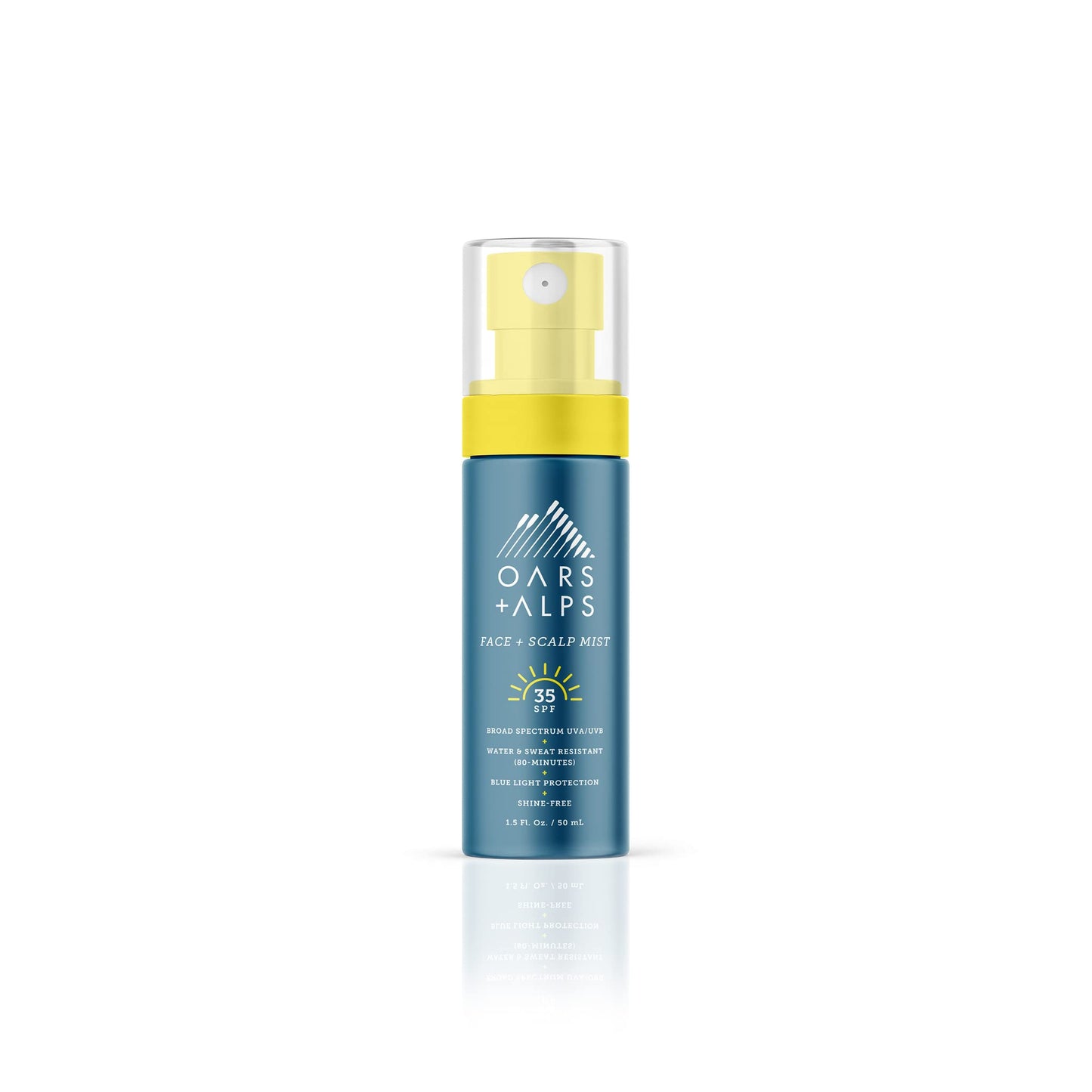 Oars + Alps Face and Scalp Mist SPF 35 Sunscreen, Protects from Blue Light, Summer Splash Scent, Water and Sweat Resistant, 1.5 Fl Oz