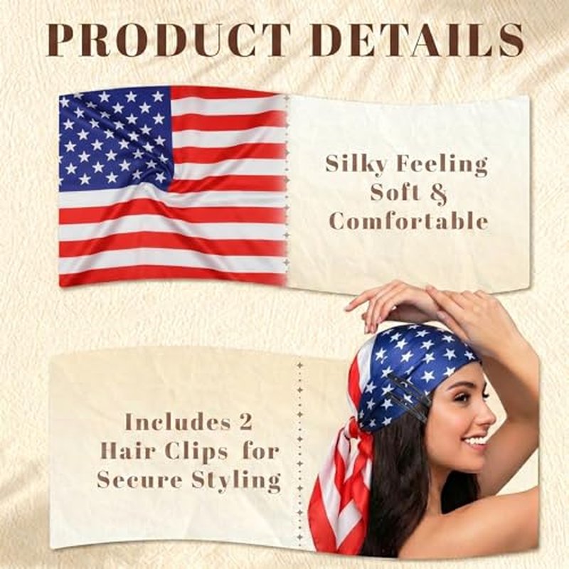 Large Square Silk-Like Head Scarf for Women - 27.5 x 27.5 inches