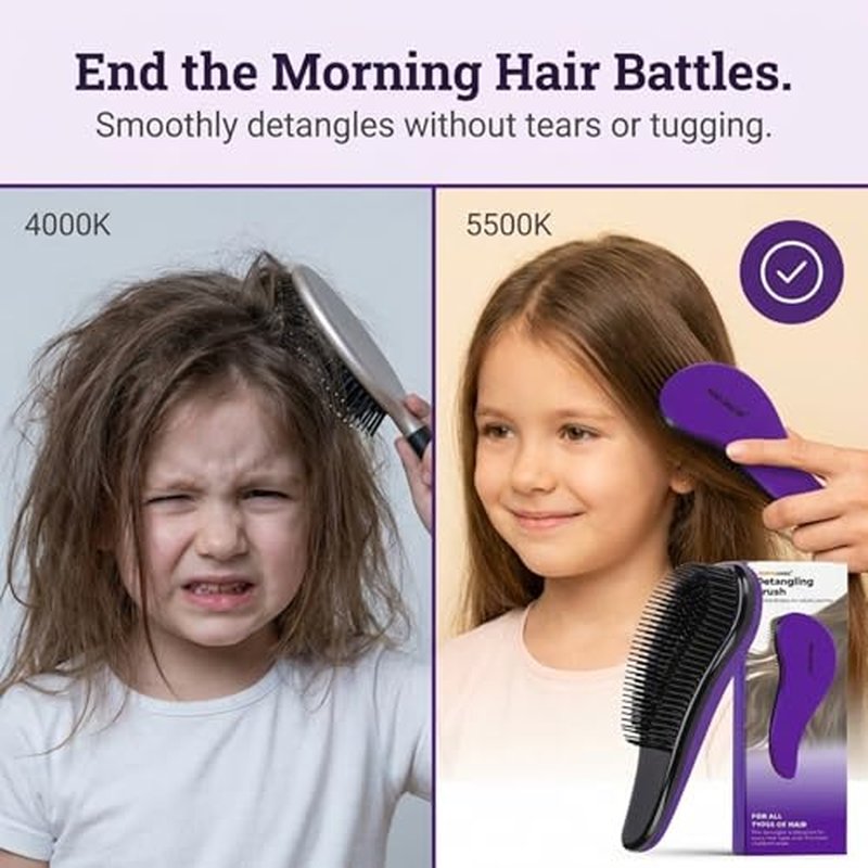 Performore Curved Vented Boar Bristle Detangler Hairbrush