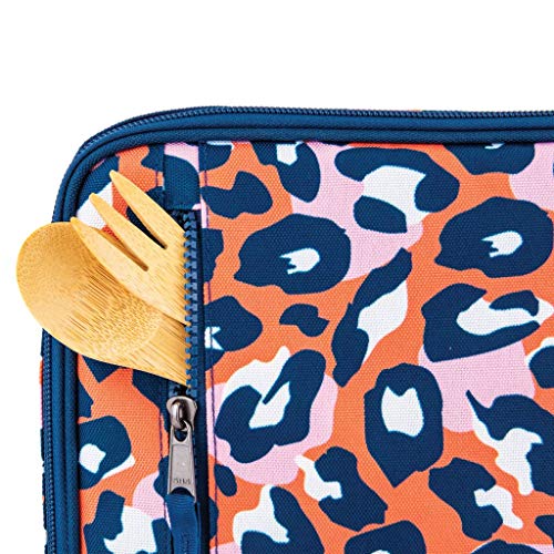 PackIt Freezable Classic Lunch Box, Wild Leopard Orange