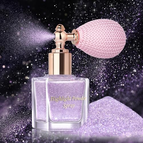 Holographic Body Glitter Spray - Light Purple Shimmer Highlighter