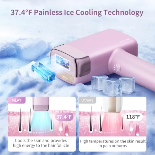 IPL Laser Hair Removal Device for Long-Term Hair Reduction - Ice Cooling Technology