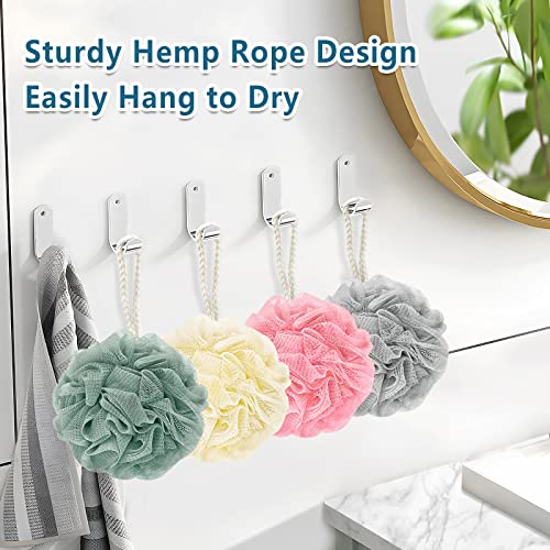 Bath Loofah Sponge 4-Pack, 60G Exfoliating Shower Scrubber