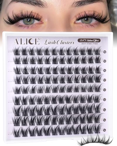 ALICE Wispy 01 Short 10-14mm Cluster Eyelashes – 0.07D DIY Lash Extensions