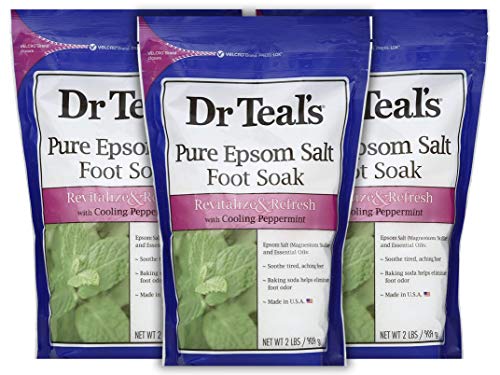 Dr. Teal's Cooling Peppermint Foot Soak Gift Set with Epsom Salt - 3 Pack, 2lb