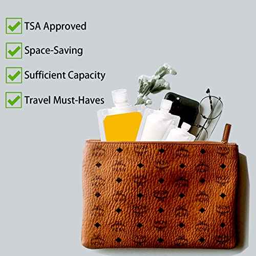 18 PCS Travel Pouches for Toiletries TSA Approved Travel Fluid Makeup Packing Bag Travel Containers for Toiletries Leak Proof Travel Size Toiletries Refillable Cosmetic Containers