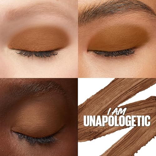 MAYBELLINE Color Tattoo Longwear Multi-Use 24HR Eye Shadow Stix, Rich, Long Lasting Eyeshadow, Eyeliner and Eye Primer Stick, I Am Unapologetic (Matte Cool Brown)