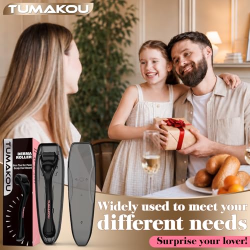 TUMAKOU Derma Roller 0.25mm Microneedling for Face & Hair