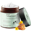Beef Tallow for Face, Lasting Moisturizer Whipped Beef Tallow and Honey Balm for Face & Body Skin Care.(Unscented)