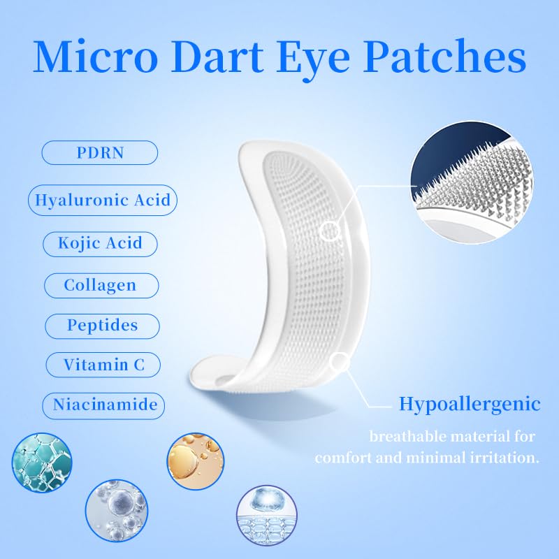 PDRN Micro Eye Patches for Dark Circles & Puffy Eyes, 8 Pairs