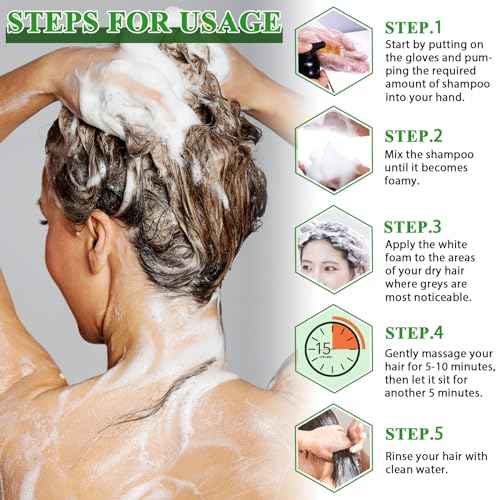 NIFEISHI Dark Brown Hair Dye Shampoo 3 IN 1, Hair Color Shampoo for Gray Hair, Coverage for Women & Men Natural Herbal Plant Semi Permanent Grey Hair Cover Treated 500ml