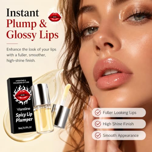 Spicy Lip Plumper Serum with High-Shine Gloss, 0.17 fl oz