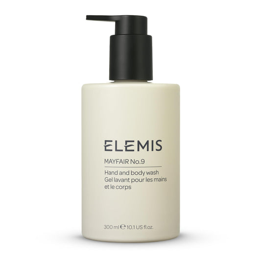 ELEMIS Mayfair No.9 Hand & Body Wash, Cleanses, Hydrates, and Refreshes, 95% Biodegradable, PEG- and SLS-Free, Refillable + Recyclable Bottle, 300ml