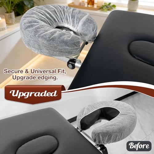 Thicken & Ruffle Edge Disposable Face Cradle Covers 100pcs for Massage & Spa