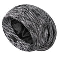 LULUSILK Mulberry Silk Sleep Cap with Adjustable Strap - Dark Grey